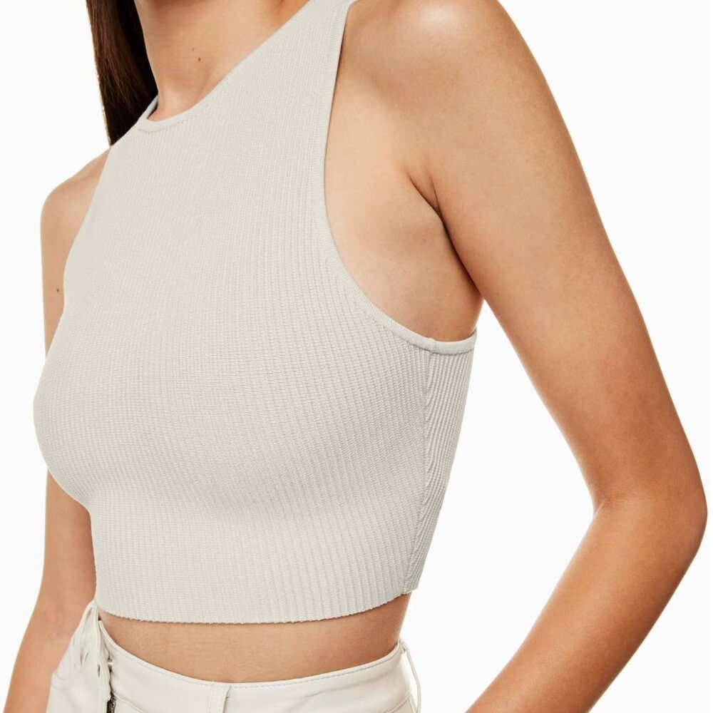 Aritzia Babaton sculpt knit racer cropped tank XS